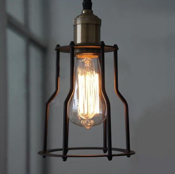 Single Head Industrial Wire Cage Pendant Light