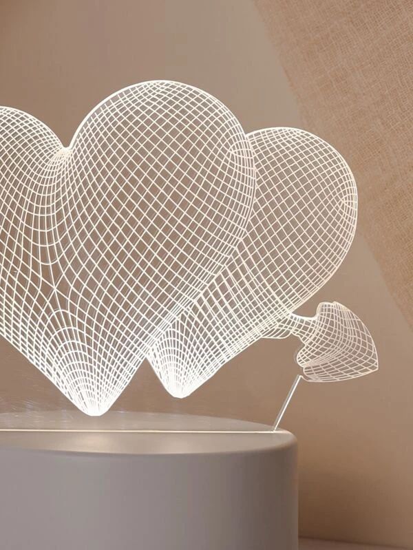 3 Color Changeable  Heart  Shaped Light £¨3D£©1pc