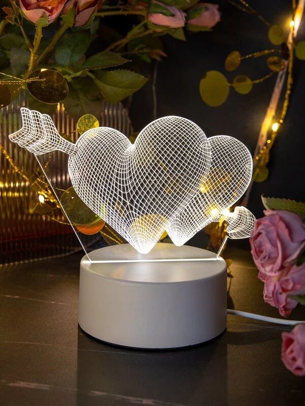 3 Color Changeable  Heart  Shaped Light £¨3D£©1pc