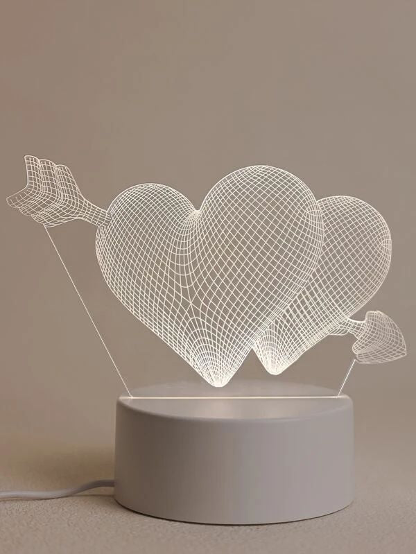 3 Color Changeable  Heart  Shaped Light £¨3D£©1pc