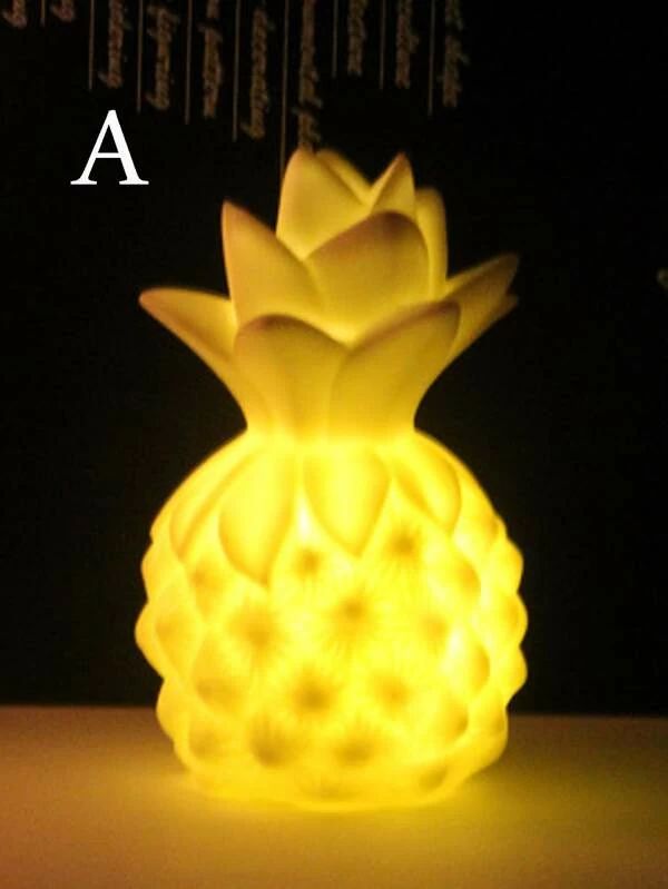 Cute Pineapple Shaped  3 Color Options Night Light 1pc