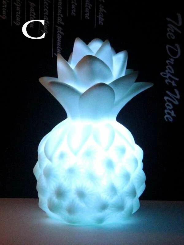 Cute Pineapple Shaped  3 Color Options Night Light 1pc