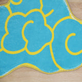 Yellow Blue Luck Cloud Bath Mat