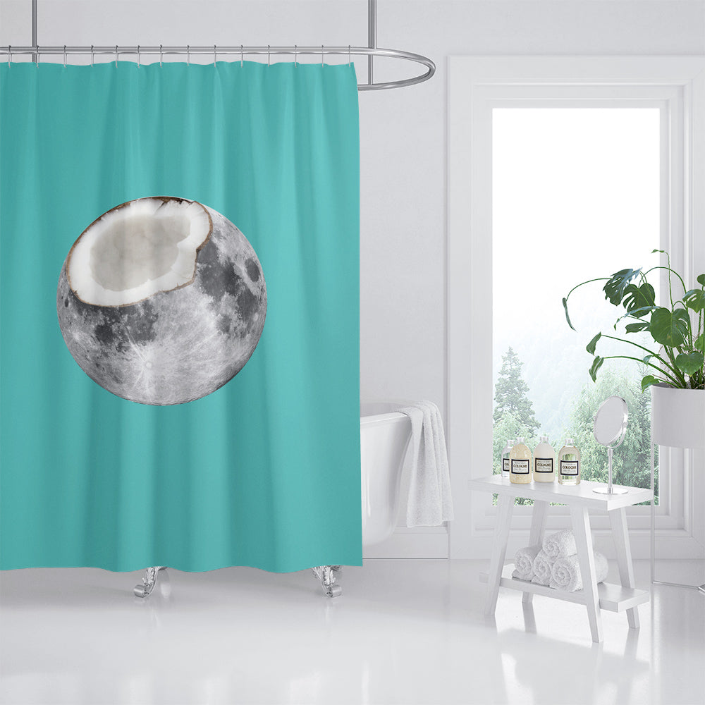 Coconut Shower Curtain (Blue Green Pink)