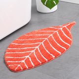 Feblilac Soft Red Leaves Bathroom Rug, 19.6'' x 37.4'', Floral Non Slip Bathmat, Red Plants Bathroom Rugs, Anti Slip Toilet Mat, Soft Thick Bathroom Carpet, Art Bathroom Mats, Best Bath Rugs, Hot Shower Mat Non Slip, Toilet Rug