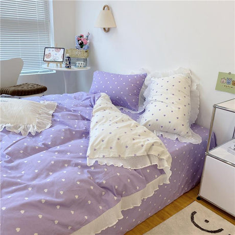 Tiny Heart Cotton Bedding Set