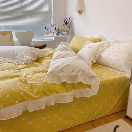 Tiny Heart Cotton Bedding Set