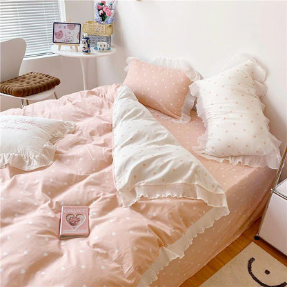 Tiny Heart Cotton Bedding Set