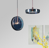 Glass Navy Pendant Lamp