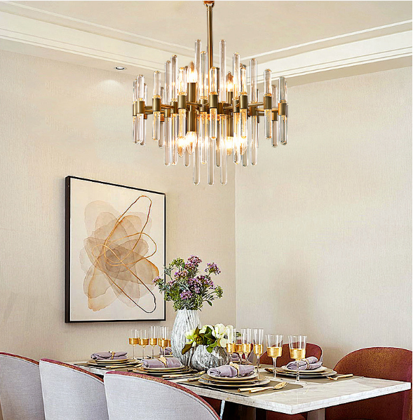 Crystal Rod Chandelier