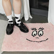 Pink Cute Smile Face Bath Mat