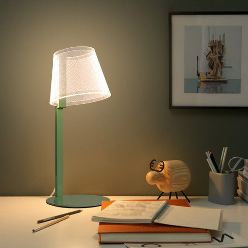 Tapered Shade Table Lamp Macaron Acrylic Kids Bedroom LED Nightstand Lighting Ideas