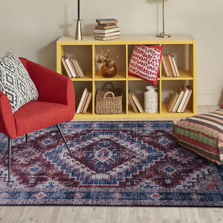 Moroccan Style Print Rug Multicolor Polyester Carpet Anti-Slip Pet Friendly Machine Washable Rug for Family Room Clearhalo 'Area Rug' 'Moroccan' 'Rugs' Rug' 2185518