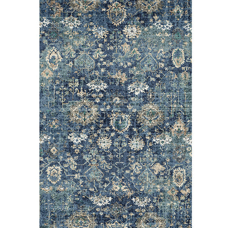 Moroccan Style Print Rug Multicolor Polyester Carpet Anti-Slip Pet Friendly Machine Washable Rug for Family Room Denim Blue Clearhalo 'Area Rug' 'Moroccan' 'Rugs' Rug' 2185520