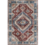 Moroccan Style Print Rug Multicolor Polyester Carpet Anti-Slip Pet Friendly Machine Washable Rug for Family Room Burgundy Clearhalo 'Area Rug' 'Moroccan' 'Rugs' Rug' 2185522