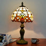 Decorative Dome Table Lamp Single Stained Art Glass Nightstand Lighting for Living Room