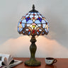 Decorative Dome Table Lamp Single Stained Art Glass Nightstand Lighting for Living Room