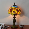 Decorative Dome Table Lamp Single Stained Art Glass Nightstand Lighting for Living Room