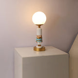 Soldier Bedside Nightstand Lamp Resin 1 Bulb Kids Style Table Lighting with Shade