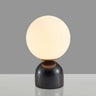 Sphere Table Lighting Nordic Style Frosted Glass Single-Bulb Bedside Nightstand Lamp with Dome Marble Base