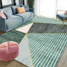 Unique Living Room Rug Multi-Colored Geometric Print Carpet Cotton Blend Anti-Slip Backing Indoor Rug Green-Black Clearhalo 'Area Rug' 'Rug' 2209096