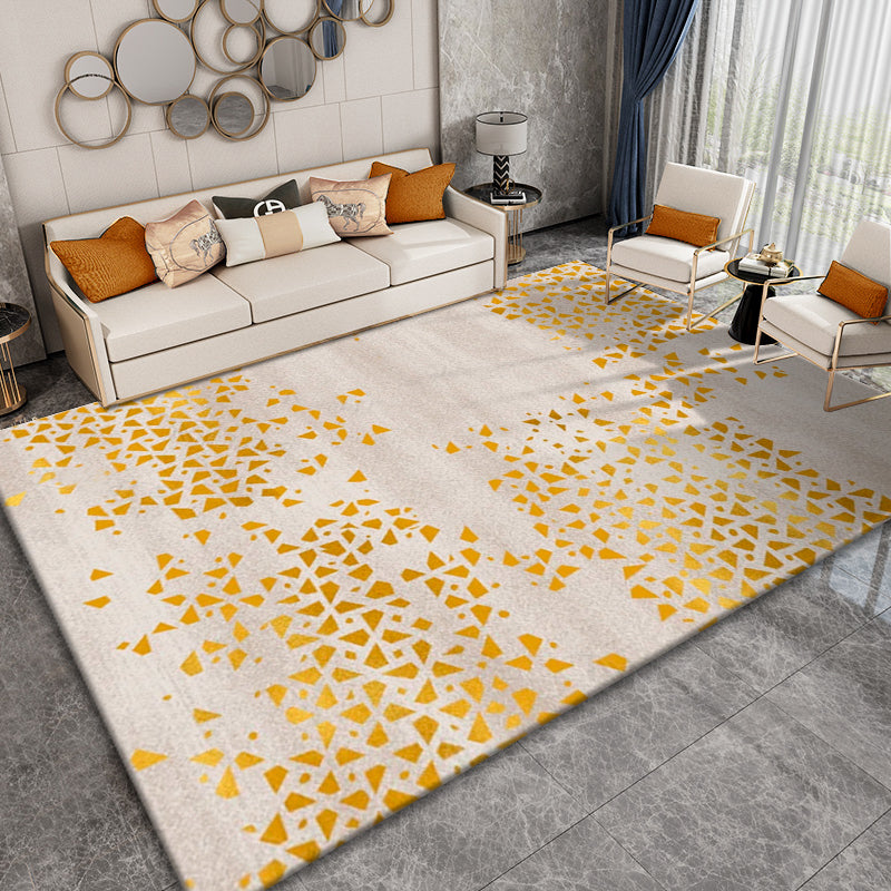 Classic Abstract Rug Multi Color Steampunk Area Carpet Cotton Blend Anti-Slip Backing Easy Care Rug for Living Room - Golden - Clearhalo - 'Area Rug' - 'Rug' - 2215325