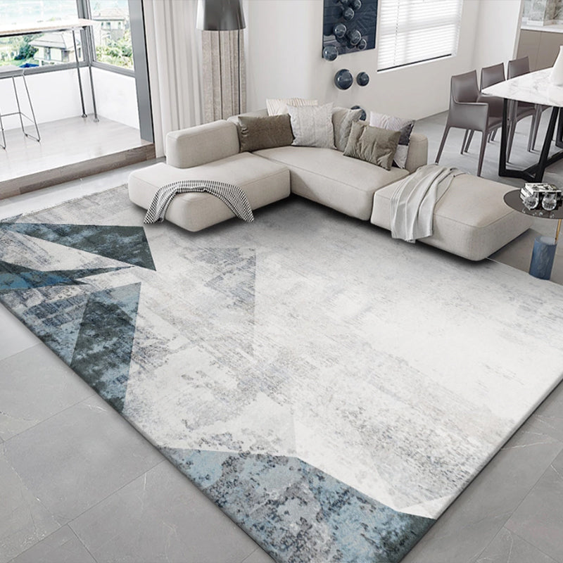 Classic Abstract Rug Multi Color Steampunk Area Carpet Cotton Blend Anti-Slip Backing Easy Care Rug for Living Room - Grey - Clearhalo - 'Area Rug' - 'Rug' - 2215333