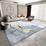 Classic Abstract Rug Multi Color Steampunk Area Carpet Cotton Blend Anti-Slip Backing Easy Care Rug for Living Room - Light Blue-Yellow - Clearhalo - 'Area Rug' - 'Rug' - 2215336