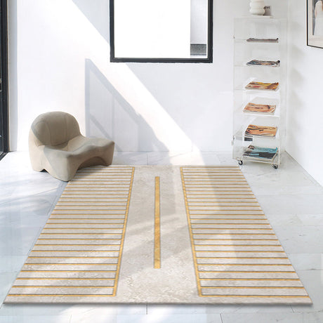 Classic Abstract Rug Multi Color Steampunk Area Carpet Cotton Blend Anti-Slip Backing Easy Care Rug for Living Room - Light Gold - Clearhalo - 'Area Rug' - 'Rug' - 2215342