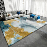 Classic Abstract Rug Multi Color Steampunk Area Carpet Cotton Blend Anti-Slip Backing Easy Care Rug for Living Room - Gold - Clearhalo - 'Area Rug' - 'Rug' - 2215346