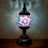 Turkish Oblate Nightstand Lamp Single-Bulb Stained Glass Table Light for Restaurant