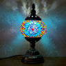 Turkish Oblate Nightstand Lamp Single-Bulb Stained Glass Table Light for Restaurant