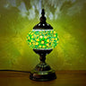 Turkish Oblate Nightstand Lamp Single-Bulb Stained Glass Table Light for Restaurant