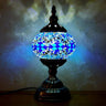 Turkish Oblate Nightstand Lamp Single-Bulb Stained Glass Table Light for Restaurant