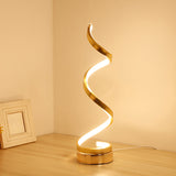 Spiral Shaped Nightstand Lamp Contemporary Acrylic Living Room LED Table Lighting