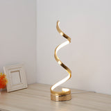 Spiral Shaped Nightstand Lamp Contemporary Acrylic Living Room LED Table Lighting