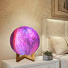 3D Milky Way Ball Shaped Table Light Creative Plastic LED Night Stand Lamp in Wood for Kids Room