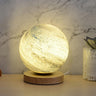 Glass Planet Mini Night Lighting Post-Modern 1 Bulb Table Light with Wooden Base