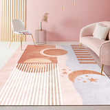 Multi Color Modernist Rug Synthetics Morandi Color Block Abstract Rug Washable Stain Resistant Anti-Slip Rug for Decoration - Purple-Pink - Clearhalo - 'Area Rug' - 'Rug' - 2267067