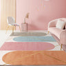 Multi Color Modernist Rug Synthetics Morandi Color Block Abstract Rug Washable Stain Resistant Anti-Slip Rug for Decoration - Pink - Clearhalo - 'Area Rug' - 'Rug' - 2267072