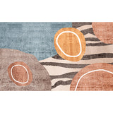 Multi Color Modernist Rug Synthetics Morandi Color Block Abstract Rug Washable Stain Resistant Anti-Slip Rug for Decoration - Blue - Clearhalo - 'Area Rug' - 'Rug' - 2267073