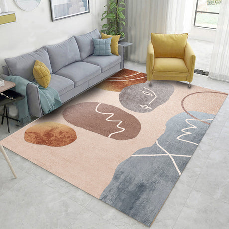 Multi Color Modernist Rug Synthetics Morandi Color Block Abstract Rug Washable Stain Resistant Anti-Slip Rug for Decoration - Grey - Clearhalo - 'Area Rug' - 'Rug' - 2267076