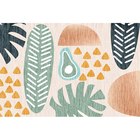 Multi Color Modernist Rug Synthetics Morandi Color Block Abstract Rug Washable Stain Resistant Anti-Slip Rug for Decoration - Green - Clearhalo - 'Area Rug' - 'Rug' - 2267077