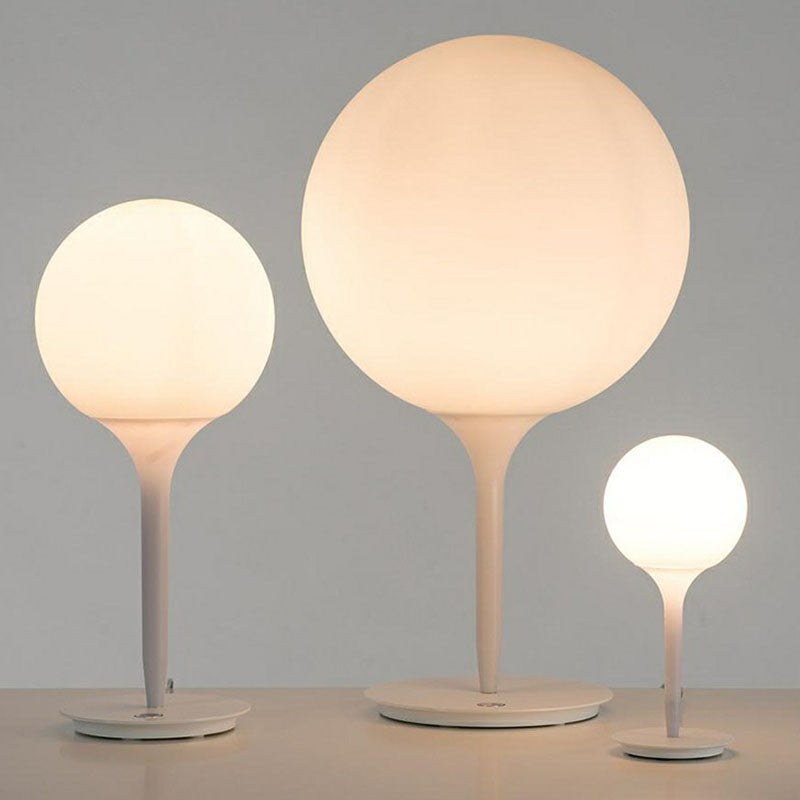 Balloon Shaped Night Lamp Nordic Frosted White Glass Single Study Table Light in White