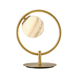 Opaline Glass Ball Night Stand Light Simplicity Gold Plated Table Lamp for Bedroom