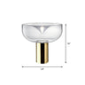 Bowl Glass Nightstand Light Post-Modern 1 Head Gold Plated Table Lamp for Bedroom