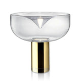 Bowl Glass Nightstand Light Post-Modern 1 Head Gold Plated Table Lamp for Bedroom