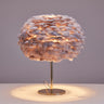 Spherical Night Lighting Simplicity Feather 1-Light Living Room Night Table Lamp