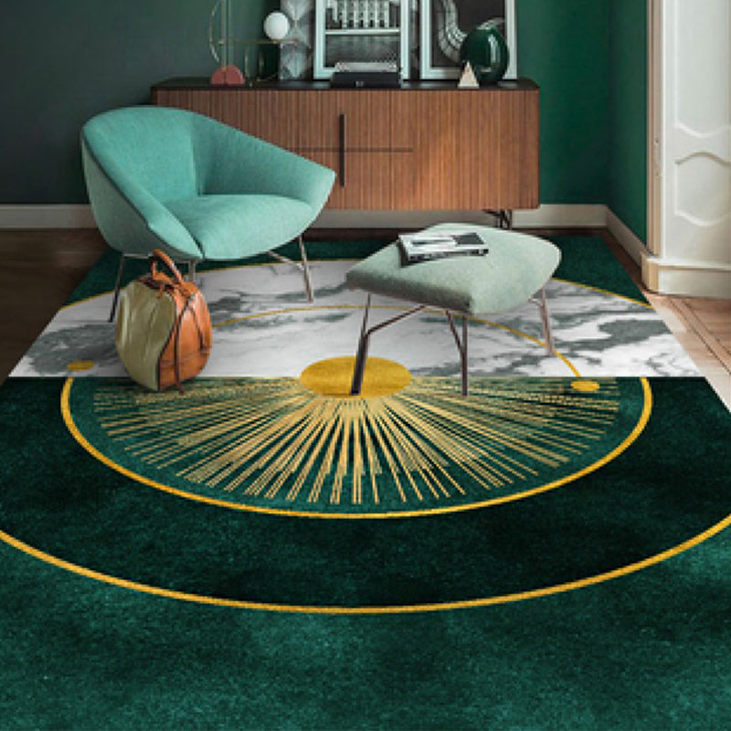 Nordic Geo Printed Rug Multi-Color Synthetics Area Rug Easy Care Machine Washable Indoor Rug for Parlor Light Army Green Clearhalo 'Area Rug' 'Rug' 2296151