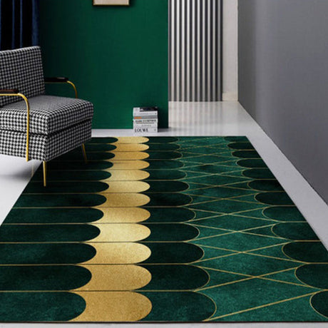 Nordic Geo Printed Rug Multi-Color Synthetics Area Rug Easy Care Machine Washable Indoor Rug for Parlor Lake Green Clearhalo 'Area Rug' 'Rug' 2296159